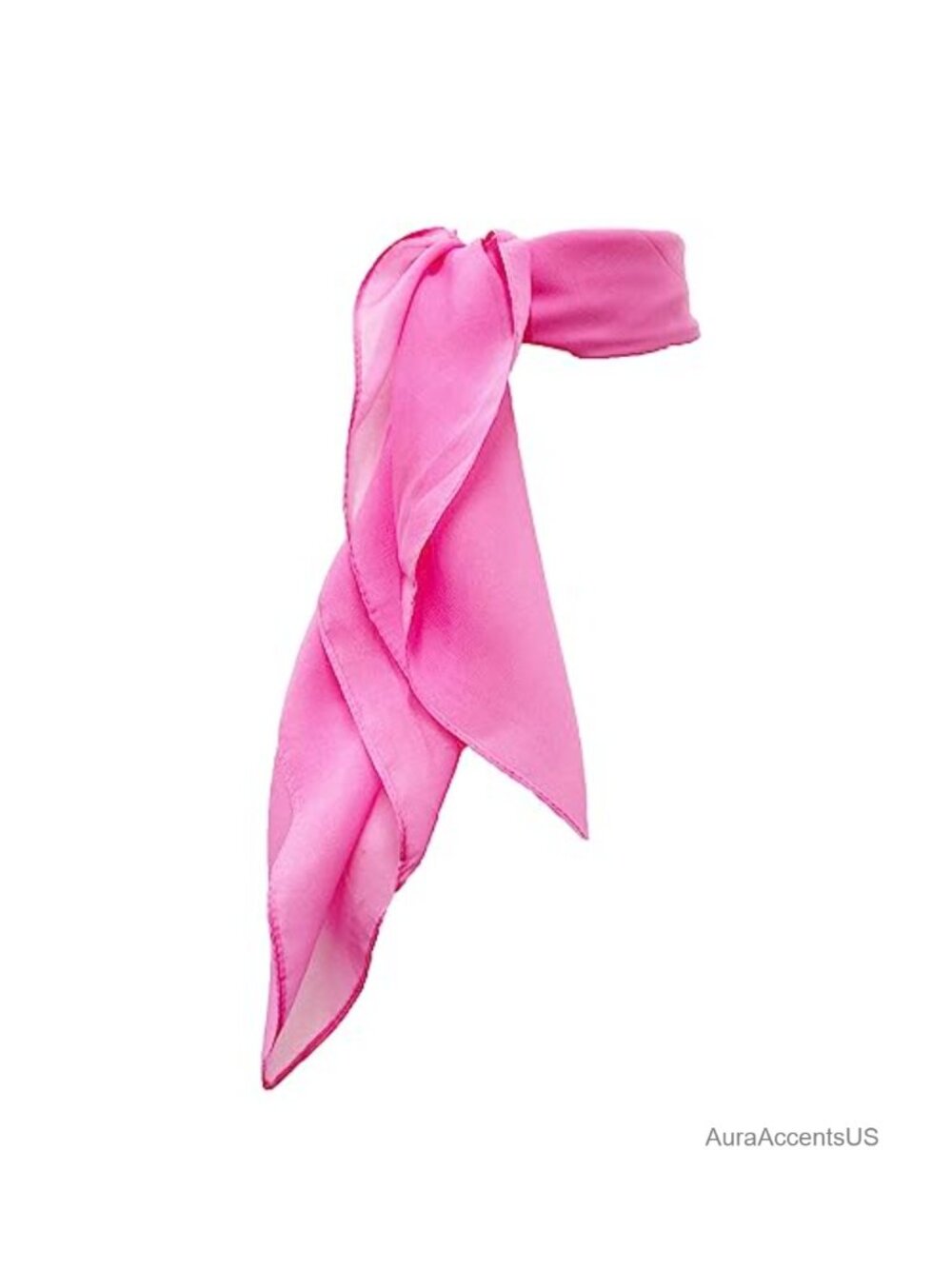 Vintage 1950s Chiffon Square Scarf, Retro Hair & Neck Ascot, Lightweight